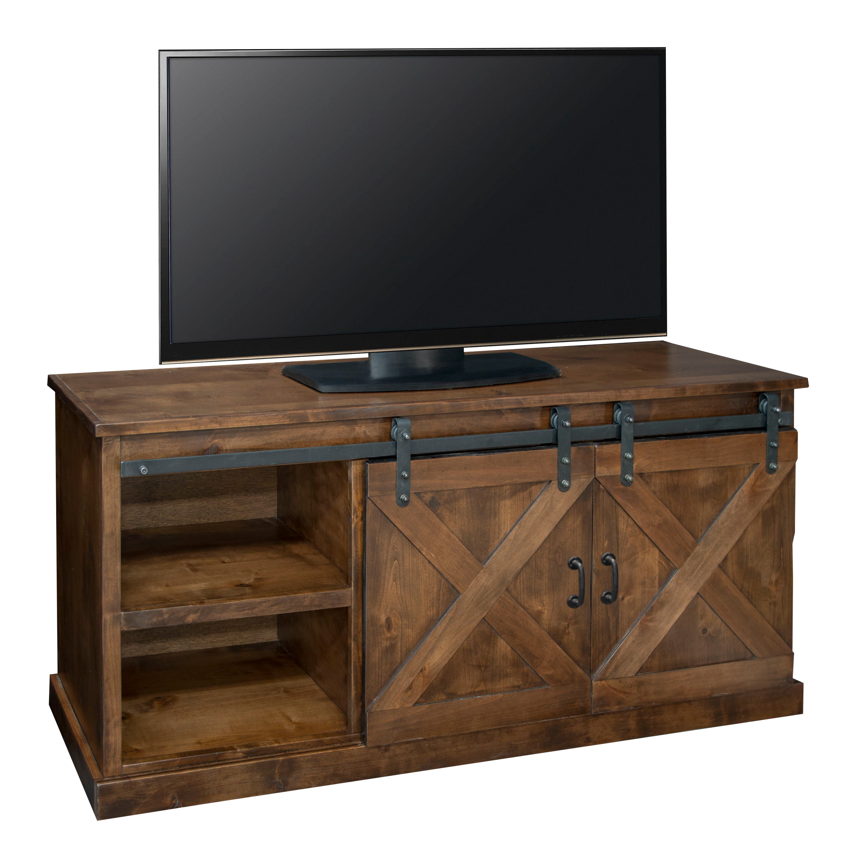 Farmhouse - TV Stand Console - Aged Whiskey