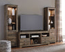 Trinell - Entertainment Center Dark Brown 3 Pc. - Entertainment Center - 63" TV Stand by Signature Design by Ashley® | Bel Furniture