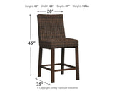 Paradise Trail - Medium Brown - Barstool (Set of 2) by Signature Design by Ashley® | Bel Furniture