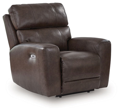 Crossplex - Smoke - Power Recliner / Adjustable Headrest by Signature Design by Ashley® | Bel Furniture