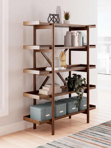 Lyncott - Brown - Bookcase by Signature Design by Ashley® | Bel Furniture