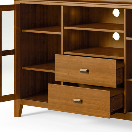 Artisan - Handcrafted, Tall TV Media Stand by Simpli-Home | Bel Furniture