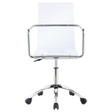 Amaturo - Acrylic Adjustable Home Office Desk Chair - Clear by CoasterEssence | Bel Furniture