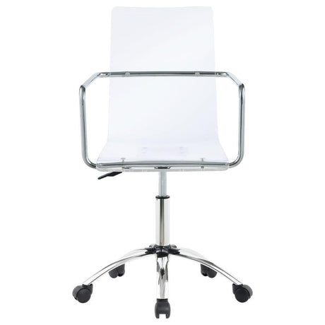 Amaturo - Acrylic Adjustable Home Office Desk Chair - Clear by CoasterEssence | Bel Furniture