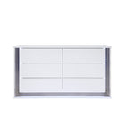 Moon - Smooth Dresser With LED - White