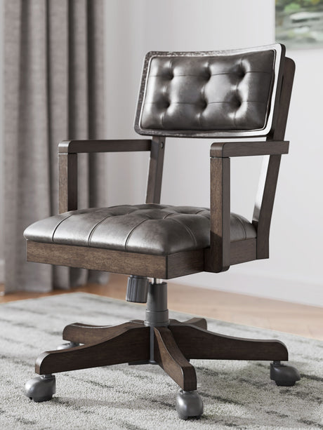 Breckington - Dark Brown - Home Office Desk Chair by Signature Design by Ashley® | Bel Furniture