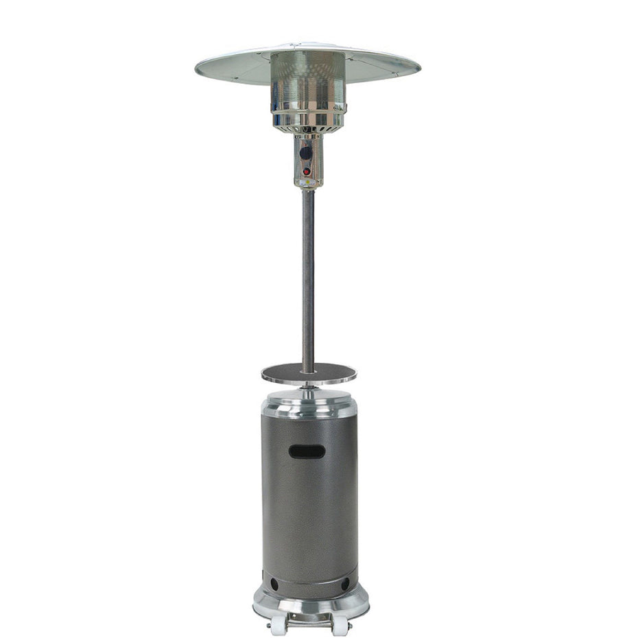 48000 Btu Steel Propane Cylindrical Pole Standing Patio Heater - Silver