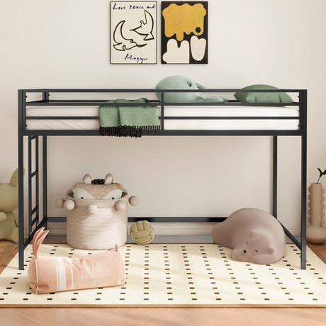Adam - Junior Twin Loft Bunk - Black by House & Home Furniture | Bel Furniture