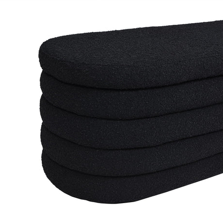 Fuji - Upholstered Oval Storage Bench by Jennifer Taylor Home | Bel Furniture
