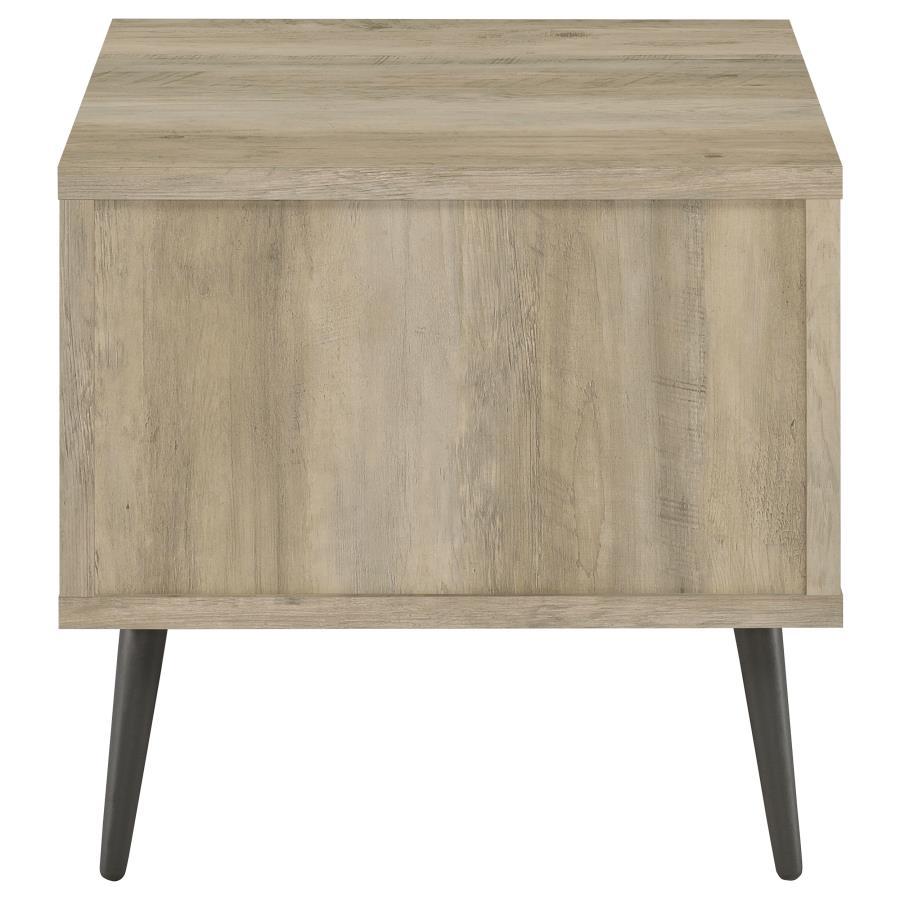 Welsh - Square Engineered Wood Side End Table Antique Pine - Distressed Pine by Coaster Fine Furniture | Bel Furniture