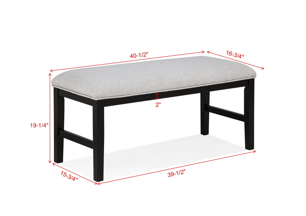 Sebastian - Bench - Black / Gray by Crown Mark | Bel Furniture
