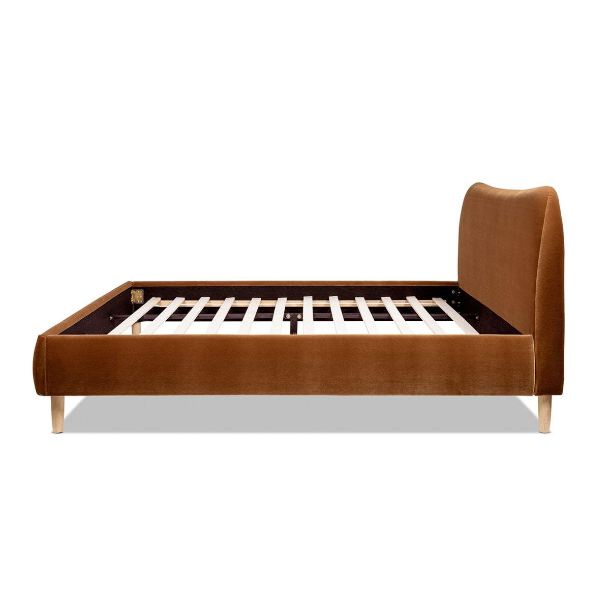 Roman - Curved Headboard Upholstered Platform Bed