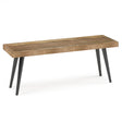 Durham - Bench - Distressed Natural by Simpli-Home | Bel Furniture