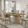 Adina - Extension Dining Set Light Brown 7 Pc. Table, 6 Chairs by Coaster Fine Furniture | Bel Furniture