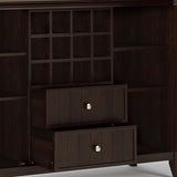 Bedford - Sideboard Buffet And Wine Rack - Dark Chestnut Brown by Simpli-Home | Bel Furniture