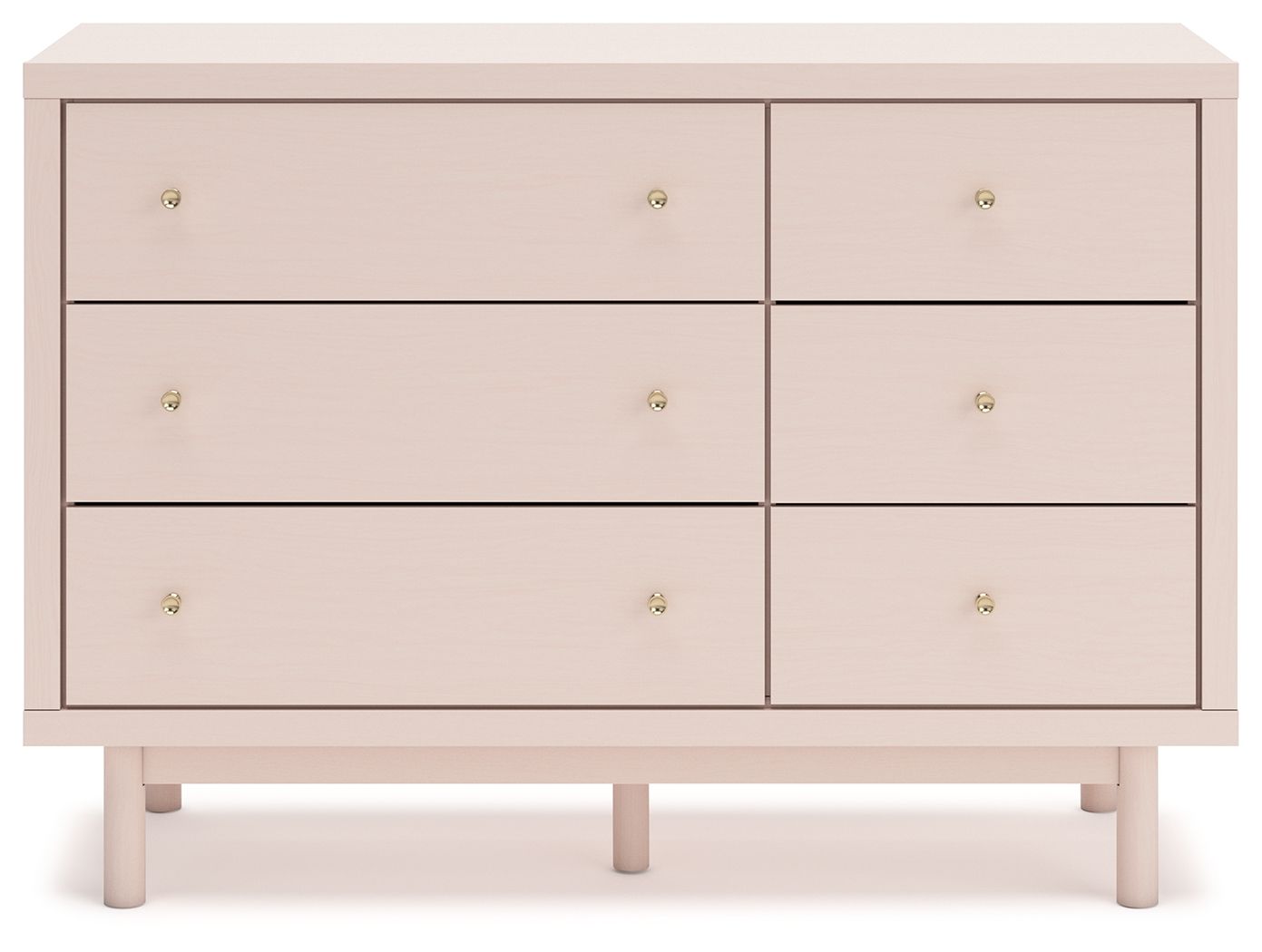 Wistenpine - Blush - Six Drawer Dresser