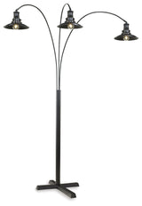Sheriel - Black - Metal Arc Lamp by Signature Design by Ashley® | Bel Furniture