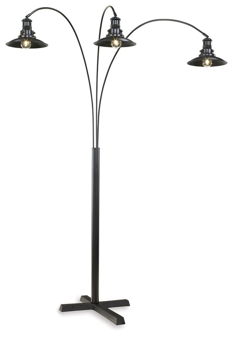 Sheriel - Black - Metal Arc Lamp by Signature Design by Ashley® | Bel Furniture