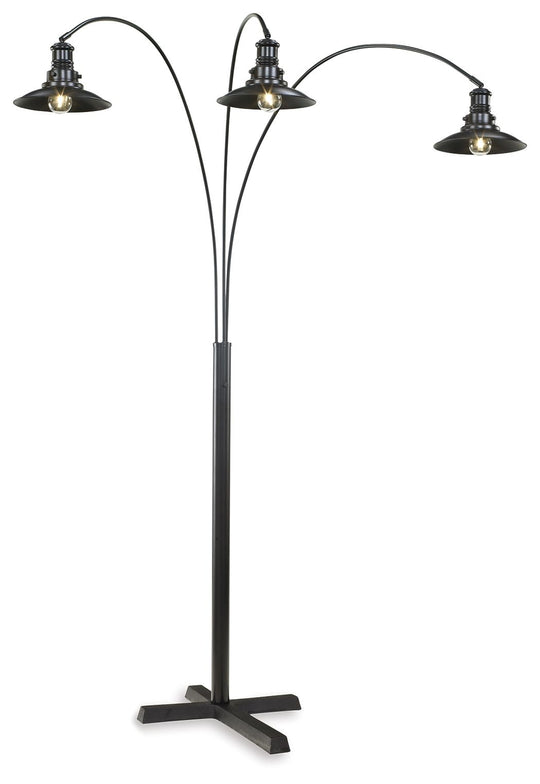 Sheriel - Black - Metal Arc Lamp by Signature Design by Ashley® | Bel Furniture