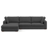 Charlie - Upholstered Deep Seater Sectional Sofa Dark Gray Left Arm Facing by Simpli-Home | Bel Furniture