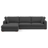 Charlie - Upholstered Deep Seater Sectional Sofa Dark Gray Left Arm Facing by Simpli-Home | Bel Furniture
