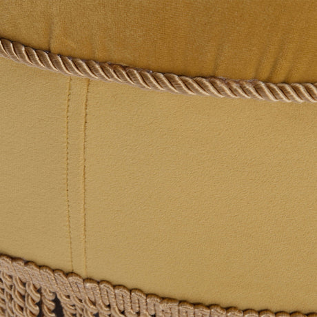 Yolanda - Luxurious Upholstery Round Upholstered Accent Ottoman - view 5