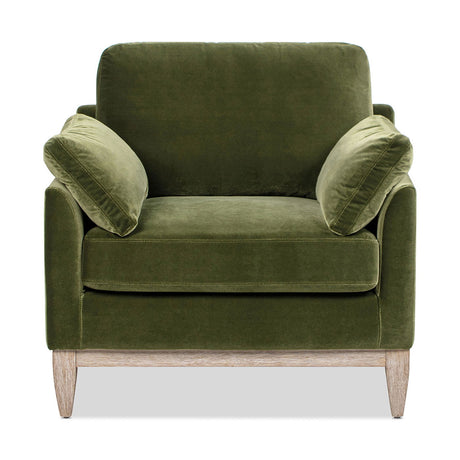 Pasadena - Wide Modern Farmhouse Accent Arm Chair - Olive Green - view 6