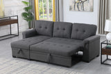 Lucca - Linen Reversible Sleeper Sectional Sofa With Storage Chaise by Lilola Home | Bel Furniture