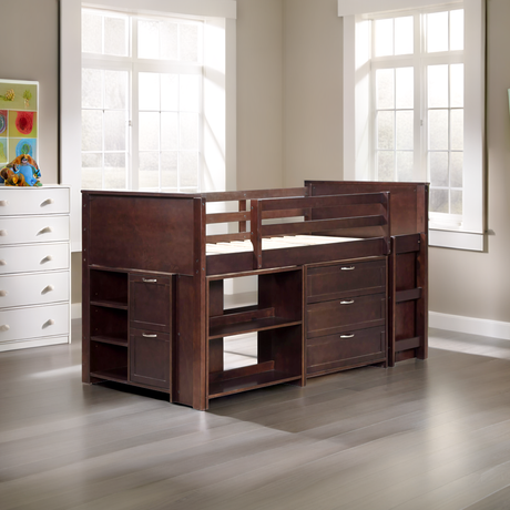 5 PIECE TWIN LOW LOFT STORAGE BED SET by Mollai Collections | Bel Furniture