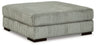 Lindyn - Oversized Accent Ottoman Pearl Silver by Signature Design by Ashley® | Bel Furniture