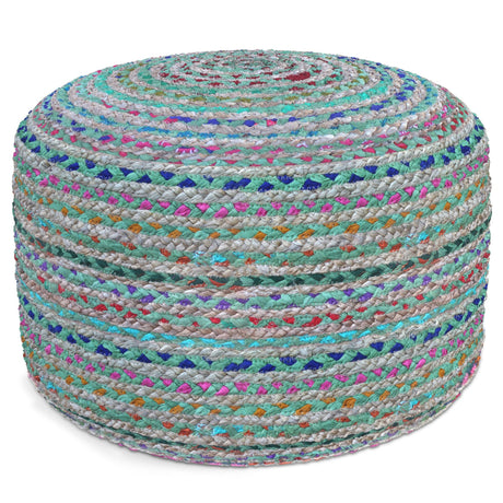 Margo - Handcrafted Round Pouf - view 2