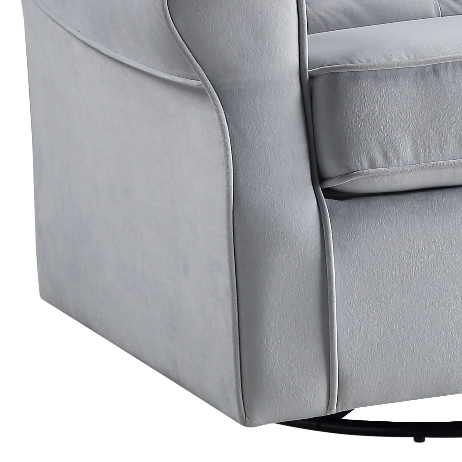 Zeger - Glider Chair With Swivel - Gray