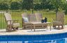 Hyland Wave - Outdoor Set Dark Brown 4 Pc. Loveseat, 2 Swivel Chairs, Cocktail Table by Signature Design by Ashley® | Bel Furniture