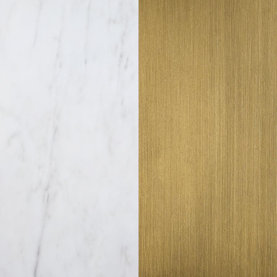 Ambrose - Round Marble Top Dining Table - Brushed Gold by Coaster Fine Furniture | Bel Furniture