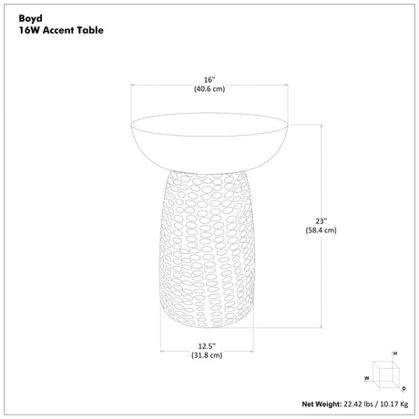 Boyd - Handcrafted Accent Table - view 27