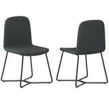 Wilcox - Dining Chair (Set of 2) - Charcoal Gray by Simpli-Home | Bel Furniture