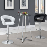 Zanella - Round Glass Top Bistro Bar Table - Chrome by CoasterEveryday | Bel Furniture