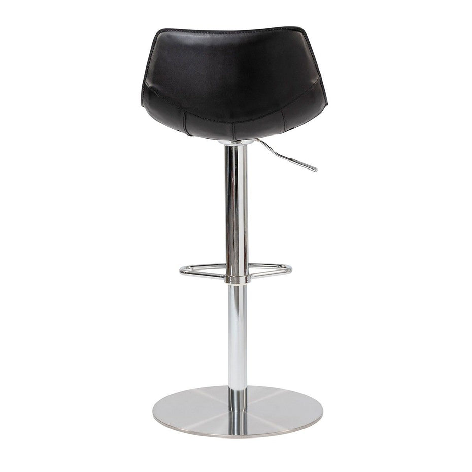 Steel Swivel Low Back Bar Height Bar Chair - Black / Silver