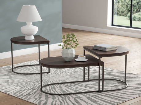 Vanmore - Occasional Table Set (Set of 3) - Dark Brown - view 4