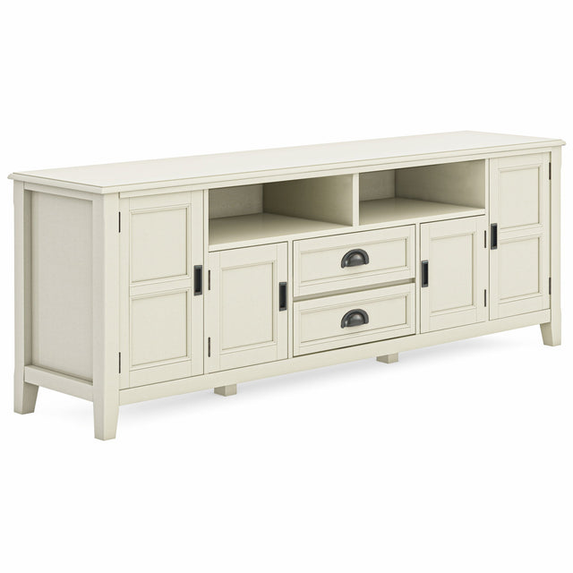 Burlington - TV Media Stand White by Simpli-Home | Bel Furniture