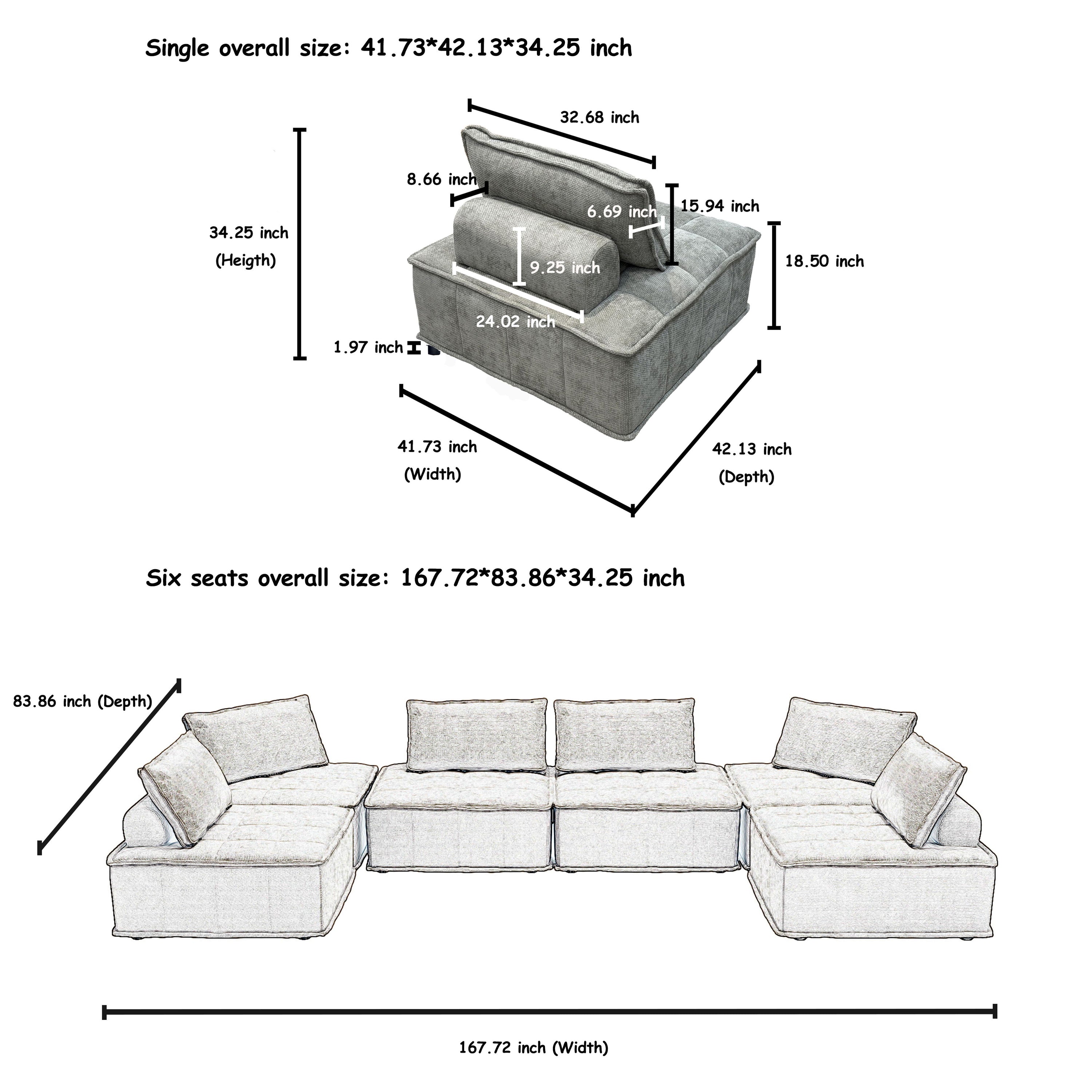 Luxury L-Shaped Modular Sofa With Hidden Legs, Adjustable Cushions, And Spring Seats - Perfect For Modern Living Room