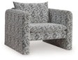 Kenbell - Black / White - Accent Chair by Signature Design by Ashley® | Bel Furniture