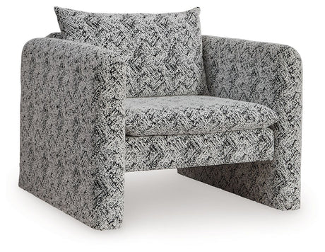 Kenbell - Black / White - Accent Chair by Signature Design by Ashley® | Bel Furniture