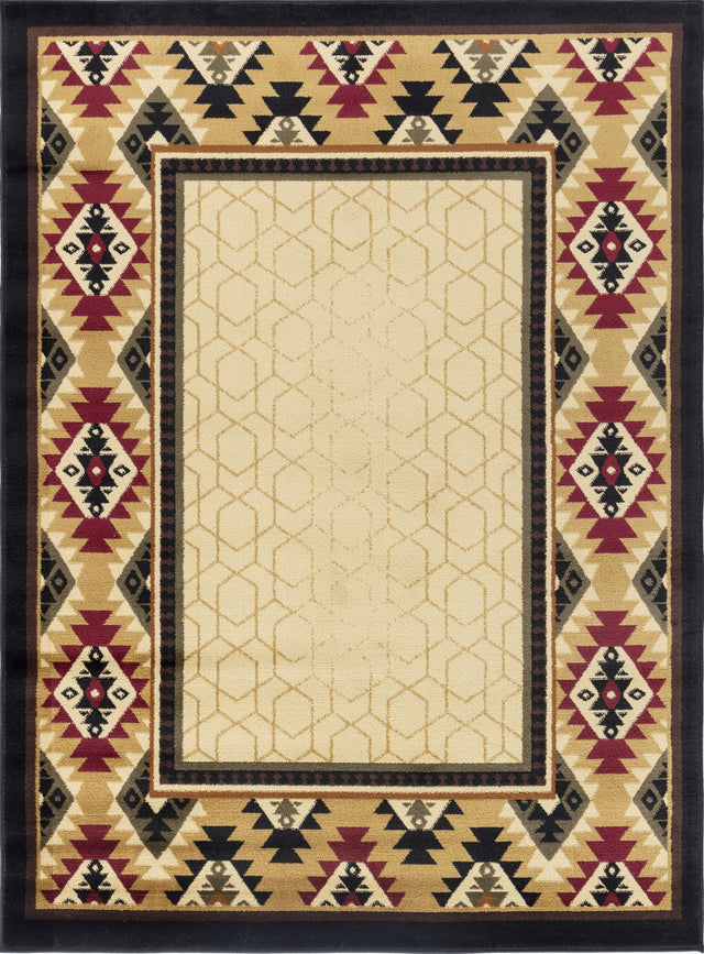 Tribes - GC_YLS4007 Southwest Area Rug Beige by Icona Home Decor | Bel Furniture