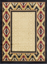 Tribes - 5'3" X 7'3" Polypropylene, Southwest Area Rug - Cream by Icona Home Decor | Bel Furniture