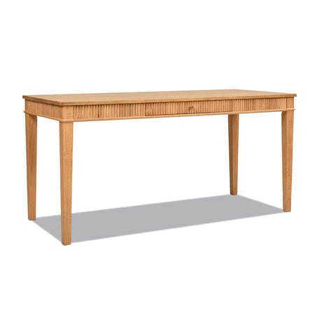 Dumont - Modern Farmhouse 1 Drawer Fluted Home Office Writing Desk - Natural Blonde - view 3