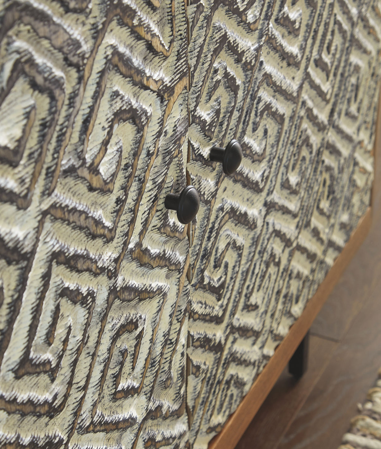 Kerrings - Brown / Black / White - Accent Cabinet by Signature Design by Ashley® | Bel Furniture