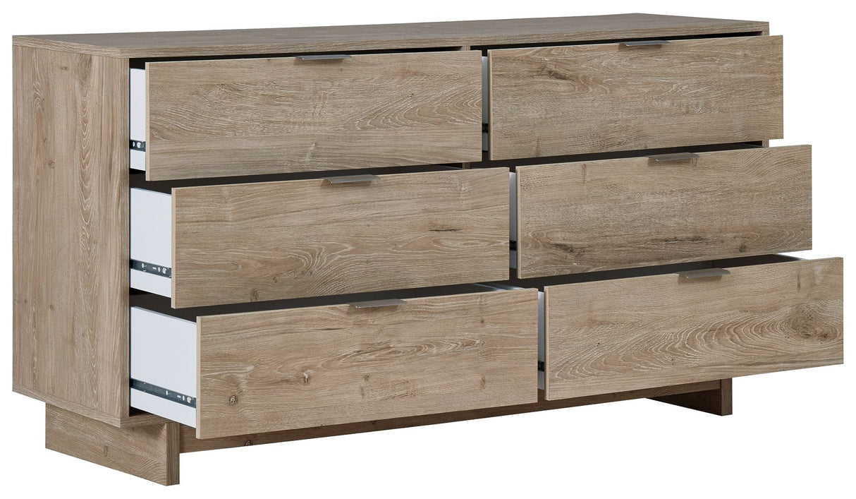 Oliah - Beige - Six Drawer Dresser - 31'' Height by Signature Design by Ashley® | Bel Furniture