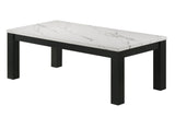 Ivy - 3 Piece Faux Marble White Cocktail Set - White / Black