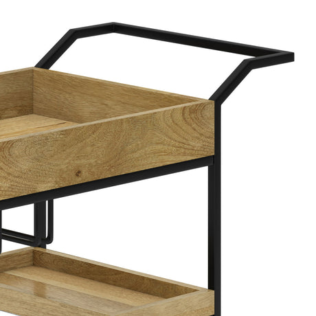 Barnes - Bar Cart - Natural by Simpli-Home | Bel Furniture
